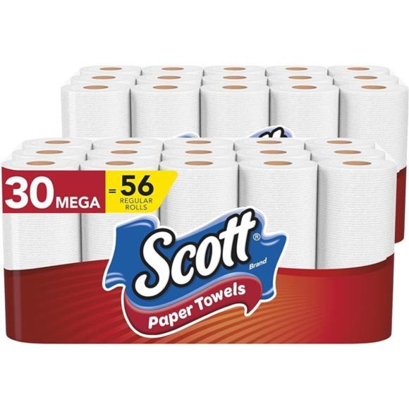 Paper Towels, Choose-A-Sheet - 30 Mega Rolls (2 Packs of 15) = 56 Regular Rolls - Picture 1 of 7